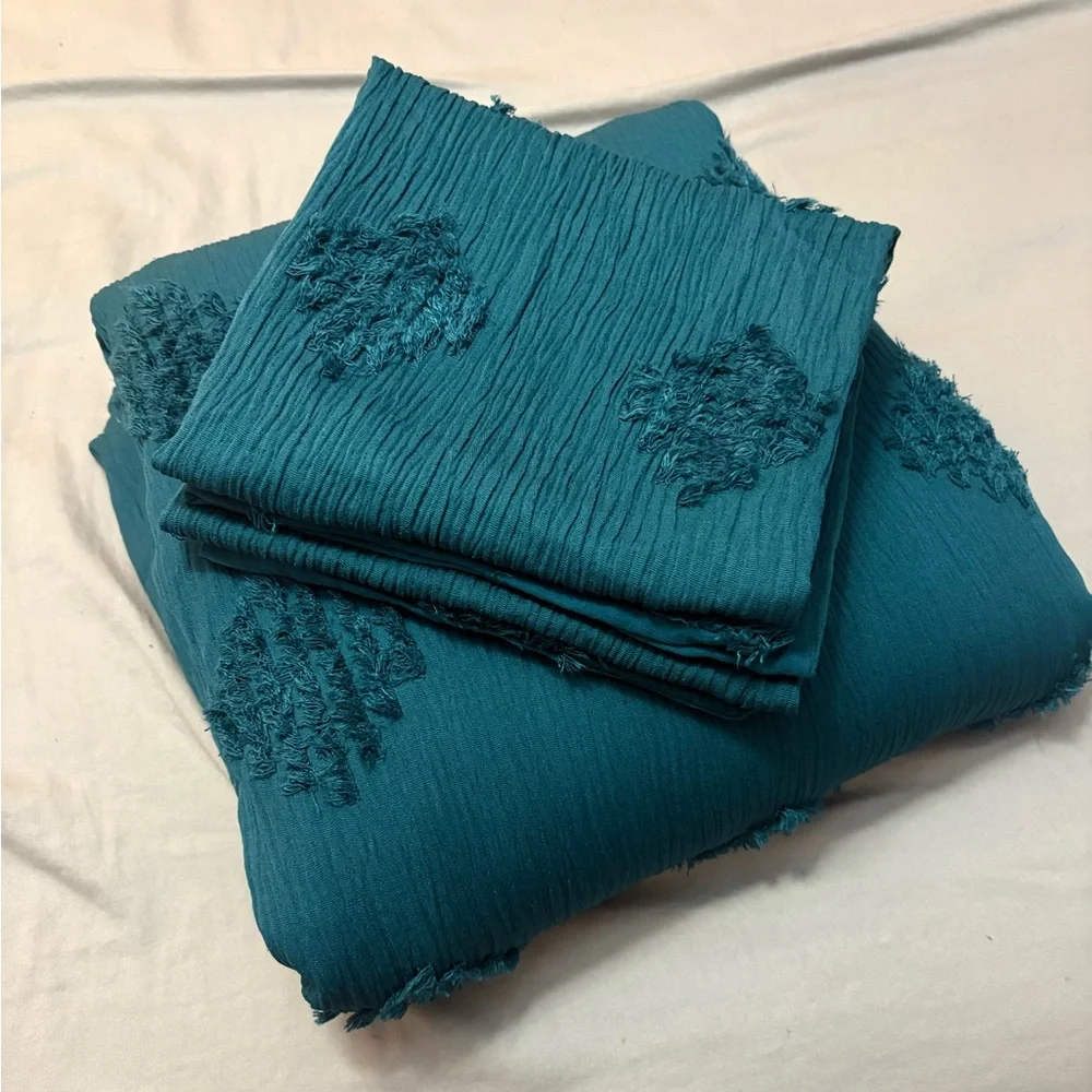 Target Threshold Teal Duvet Cover w/2 Shams